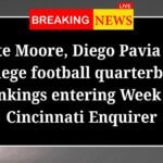 Dante Moore Diego Pavia lead college football quarterback rankings entering Week 6 Cincinnati Enquirer