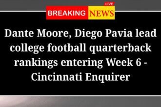 Dante Moore Diego Pavia lead college football quarterback rankings entering Week 6 Cincinnati Enquirer