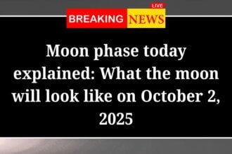 Moon phase today explained What the moon will look like on October 2 2025