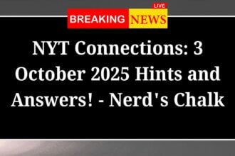 NYT Connections 3 October 2025 Hints and Answers Nerds Chalk
