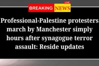 Professional Palestine protesters march by Manchester simply hours after synagogue terror assault Reside updates