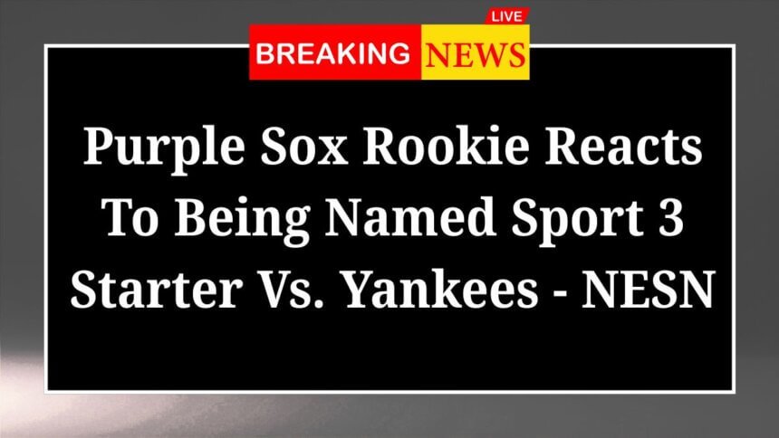 Purple Sox Rookie Reacts To Being Named Sport 3 Starter Vs Yankees NESN