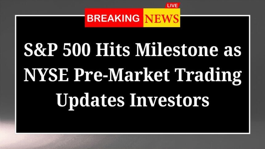 SP 500 Hits Milestone as NYSE Pre Market Trading Updates Investors