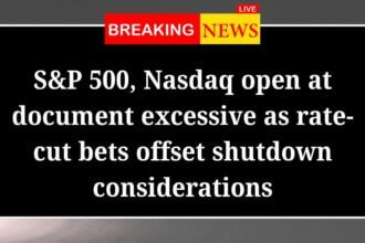 SP 500 Nasdaq open at document excessive as rate cut bets offset shutdown considerations
