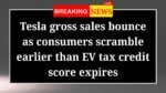 Tesla gross sales bounce as consumers scramble earlier than EV tax credit score expires